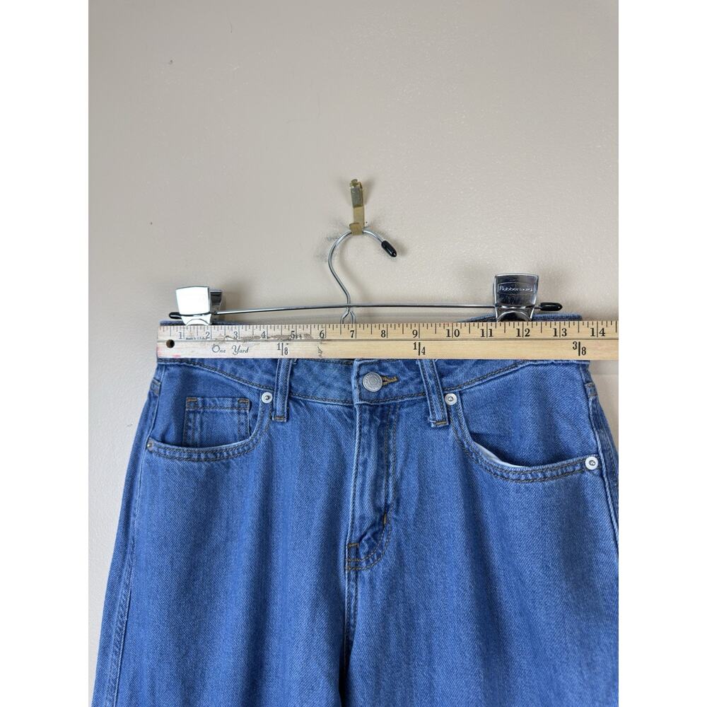 Wild Fable Women’s Mid Rise Baggy Cargo Jeans Blue Denim Wide Leg Utility Size 2 - Picture 7 of 12